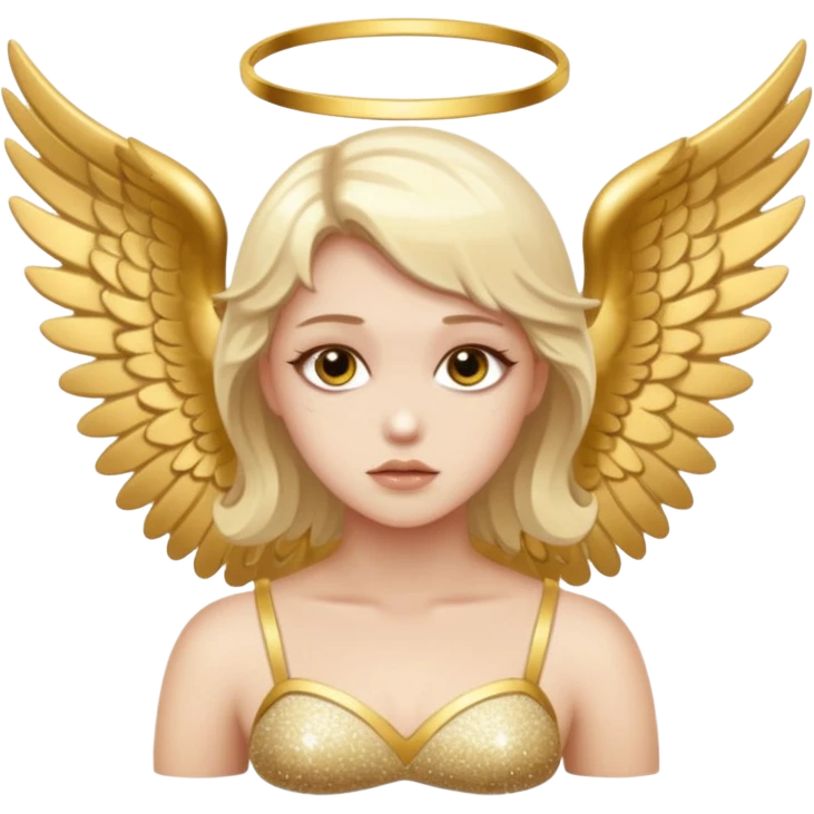 glitter fallen angel emoji