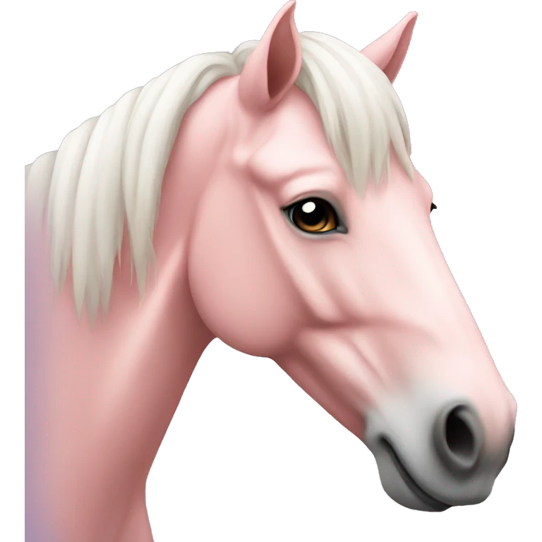 Light pink horse emoji