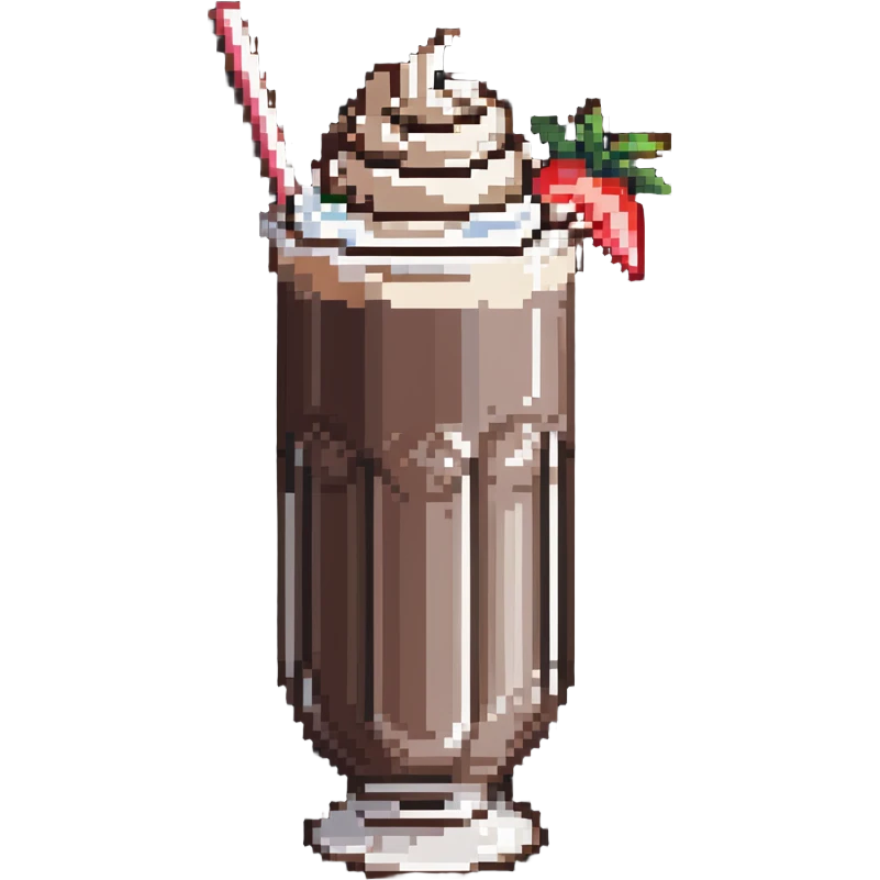 chocolate milkshake with whipped cream emoji