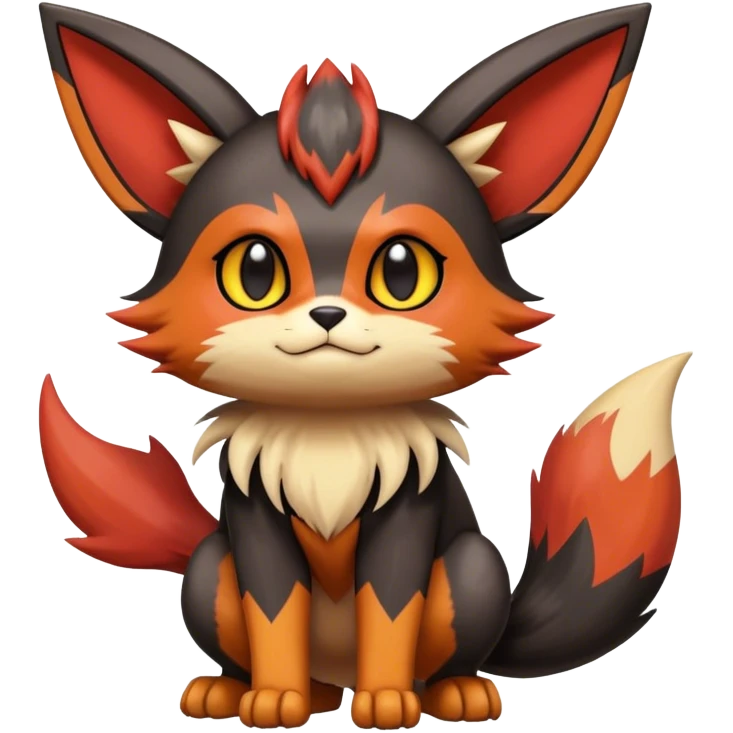 Eevee-Litten-Torracat-Rocruff-fusion-hybrid full body emoji