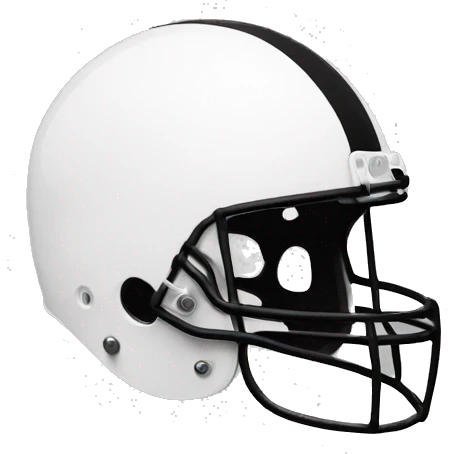  a black and white photo of a helmet emoji
