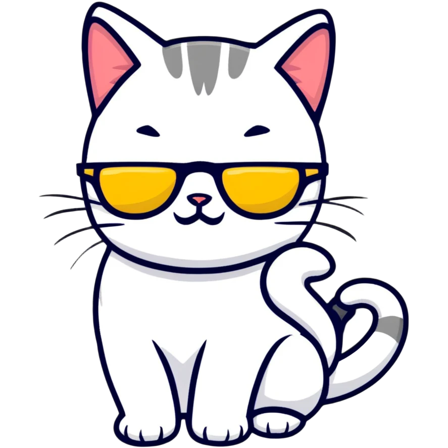 Cat with sunglasses emoji