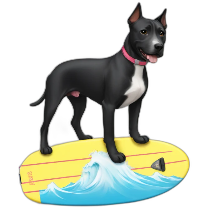surfboard, black amstaff emoji