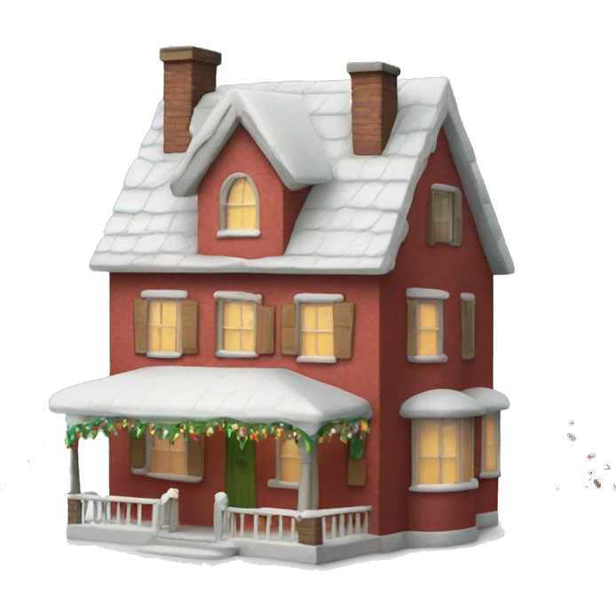 A christmas house emoji