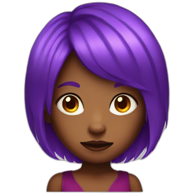 devil girl with purple hair emoji