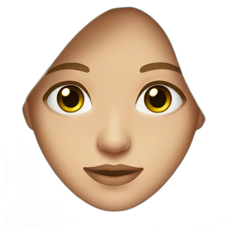 green eyes, light brown straight hair emoji