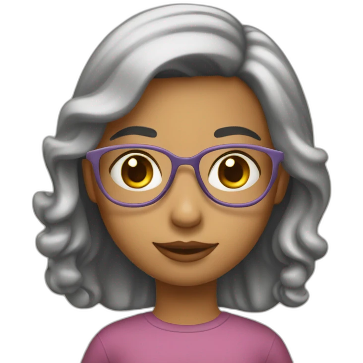 Une fille métisse qui fait ses devoirs emoji