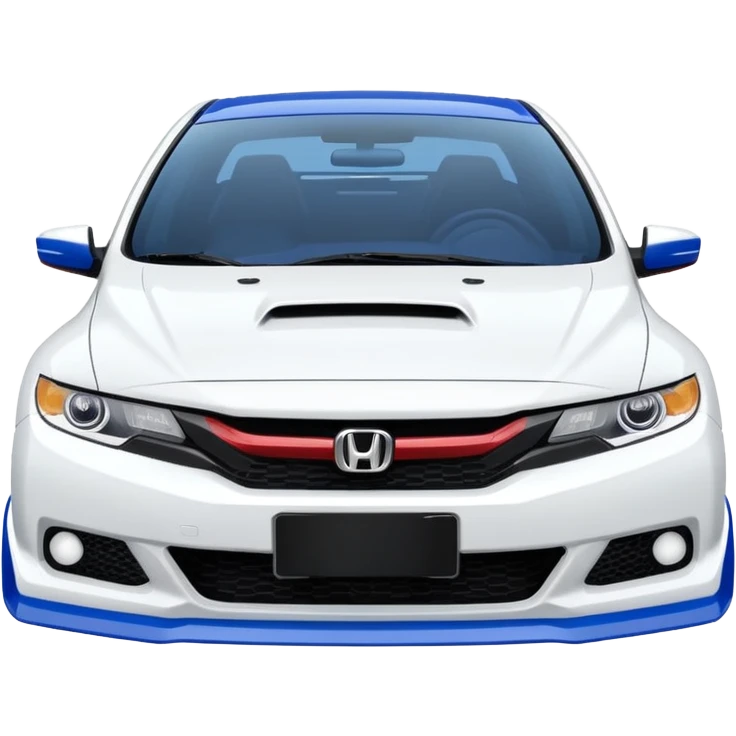 8th gen honda si white with blue spoiler emoji