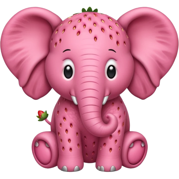 Strawberry elephant emoji