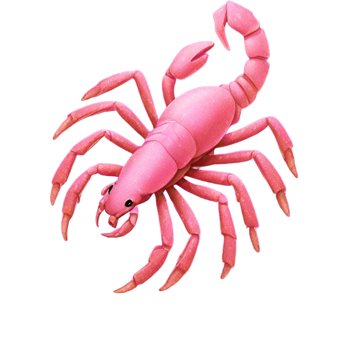 Pink scorpion with glitter  emoji