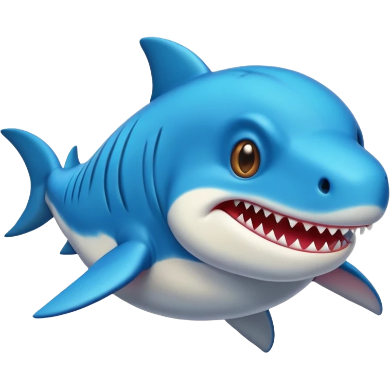 Dinosaur lemming with shark emoji