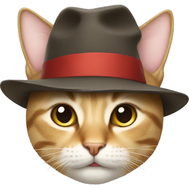 Cat with hat on emoji