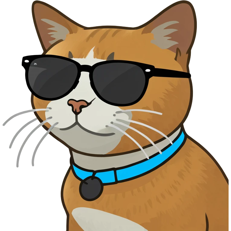 Cat with sunglasses emoji