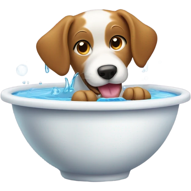 dog drinking water emoji