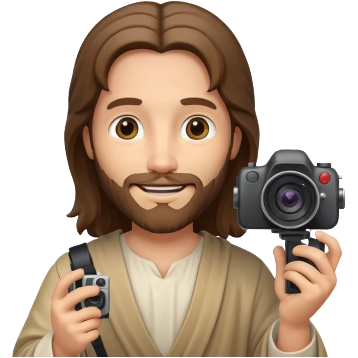 jesus taking a photo emoji