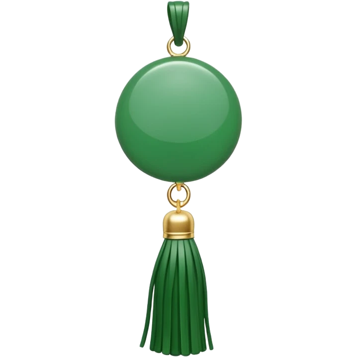 green jade ade tassel pendant emoji