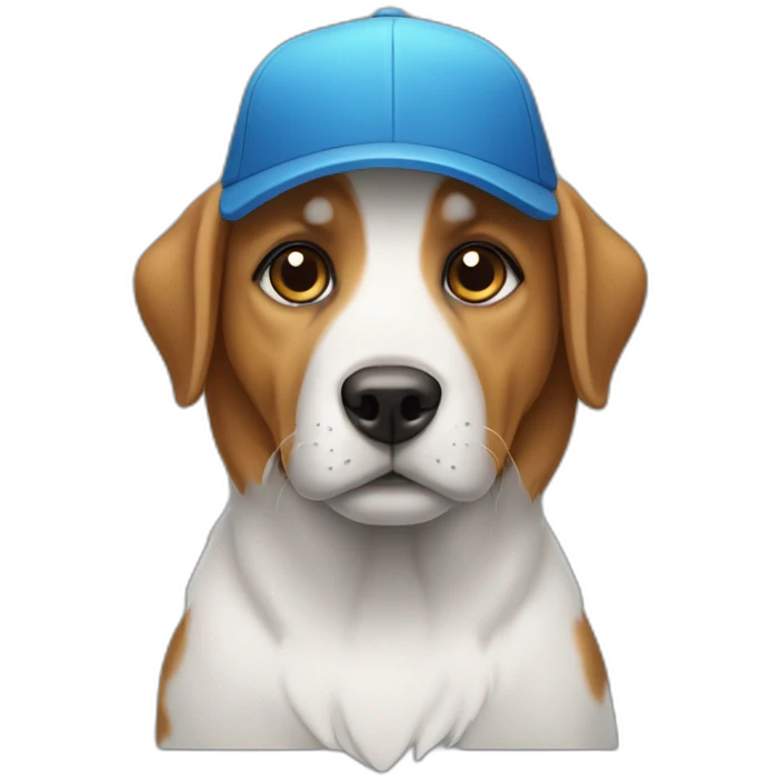 A dog with a cap emoji