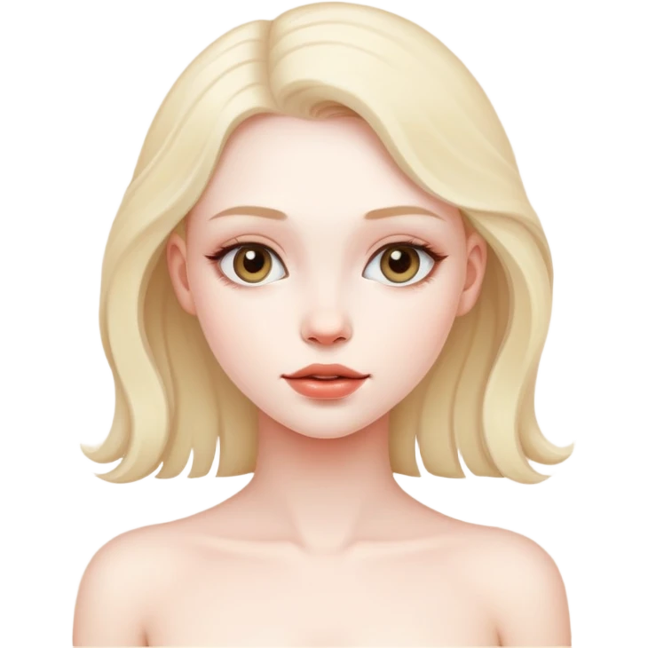 Красивая голая девушка  emoji