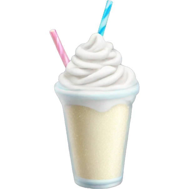 white sparkly milkshake emoji