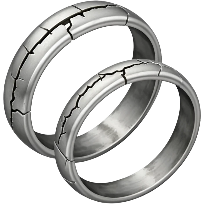 Broken wedding ring  into two parts  emoji