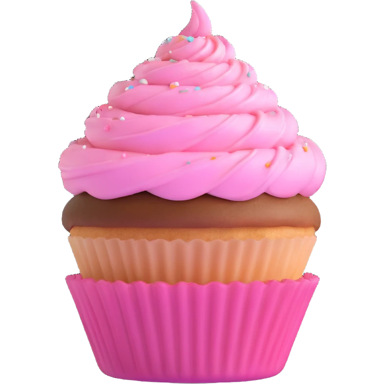 cupcake with pink icing emoji