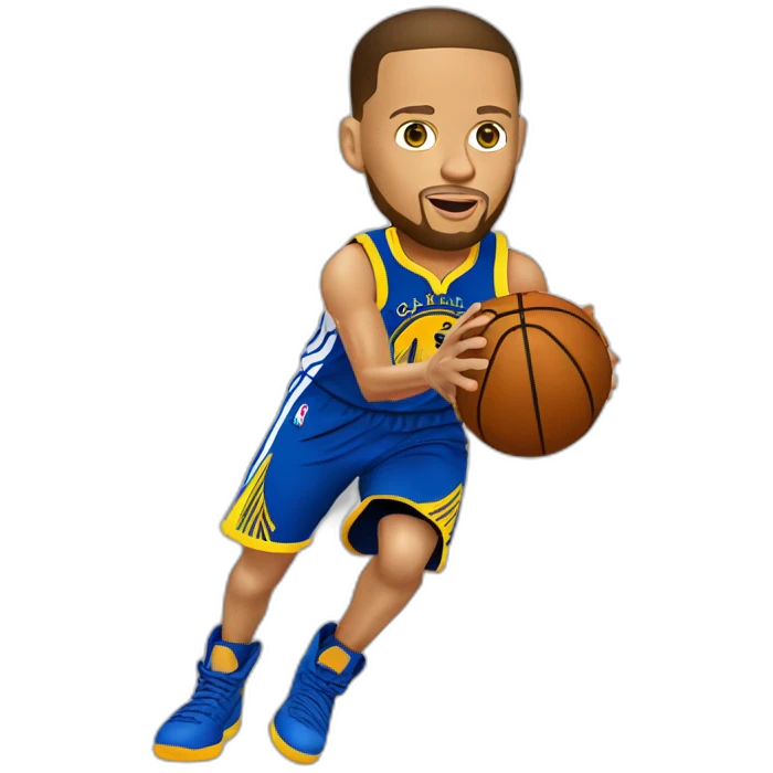 Stephen Curry qui shoot un ballon de basket emoji