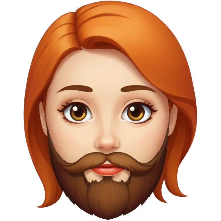 Woman with beard  emoji