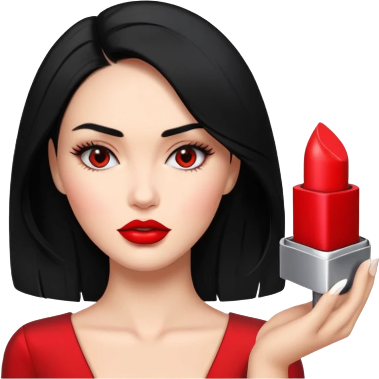 “Emoji girl, femme fatale, black hair. megan fox vibes emoji