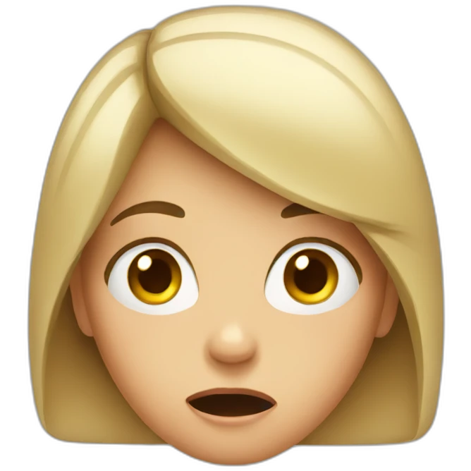 shocked girl emoji