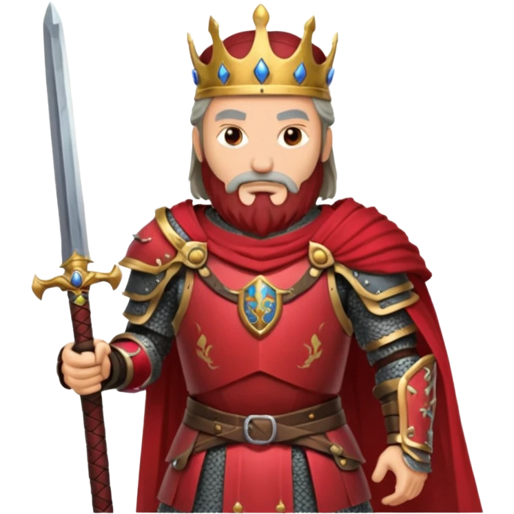 War old King – crimson armor + sword emoji