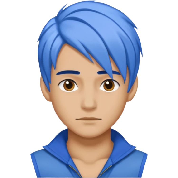 Rauw Alejandro with blue hair emoji