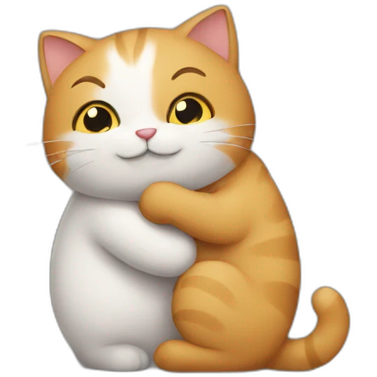 Cat hugs emoji