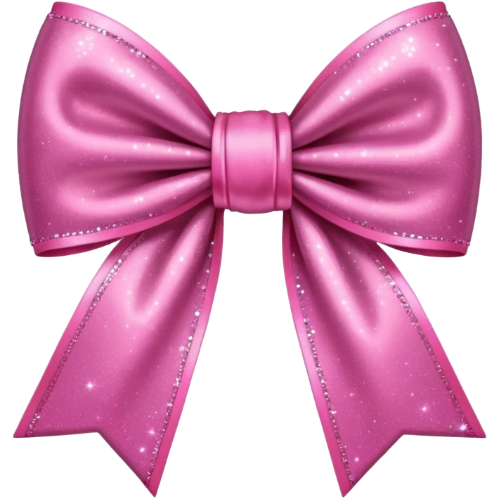 pink bow with glitter  emoji