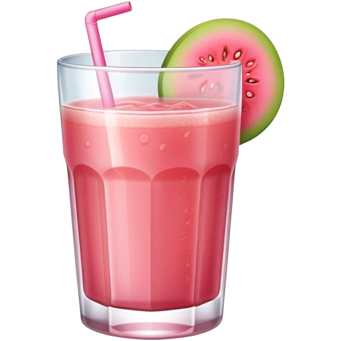 A glass of pink guava juice emoji