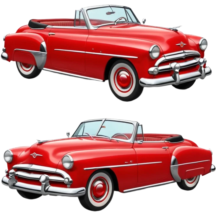 classic red converible 1950s emoji