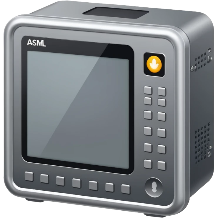 ASML semiconductor equipment，Silver gray, simple style emoji