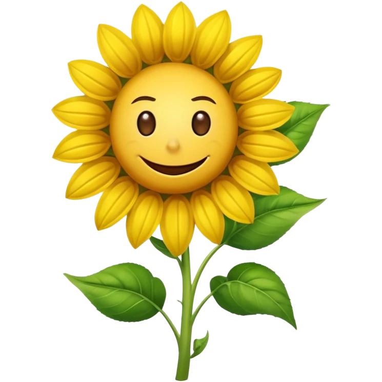 An exact  picture of the sunflower from Plants vs. Zombies emoji