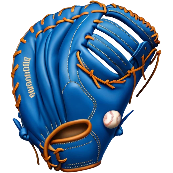 Blue baseball sliding mitt  emoji