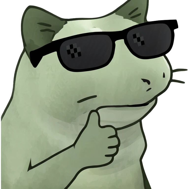 Cat with sunglasses emoji