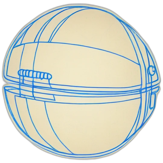  Outline of an American football ball in a blueprint drawing emoji