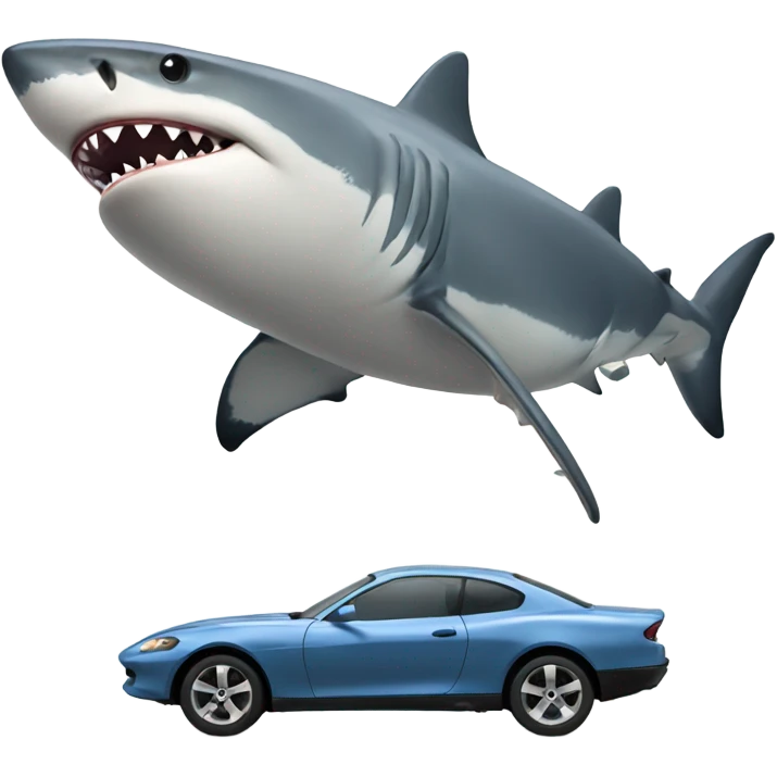 Shark And car emoji