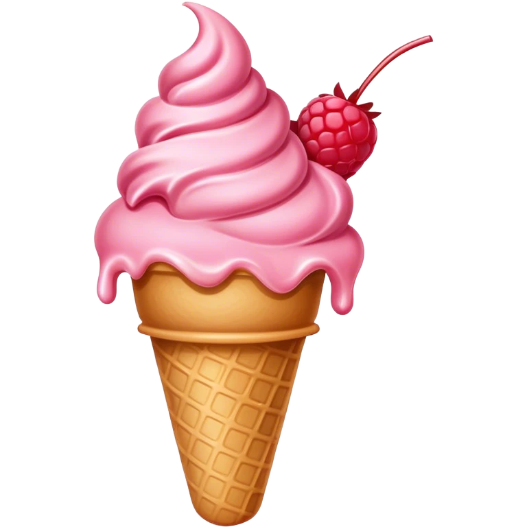 Raspberry flavoured ice cream  emoji