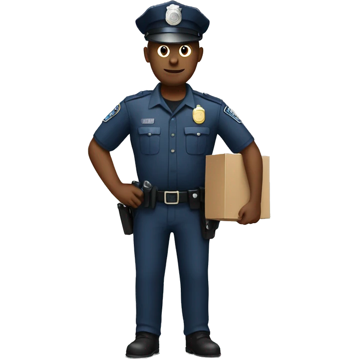 police man taking object emoji