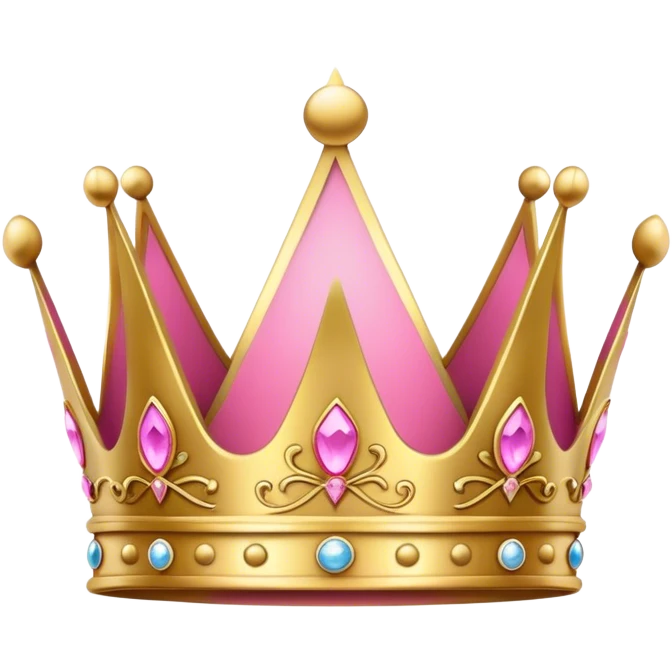 A crown with the words owner, pink emoji