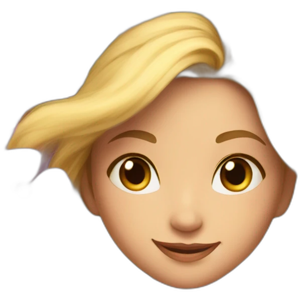 Raiponce avec des fleurs sur le cheveux emoji