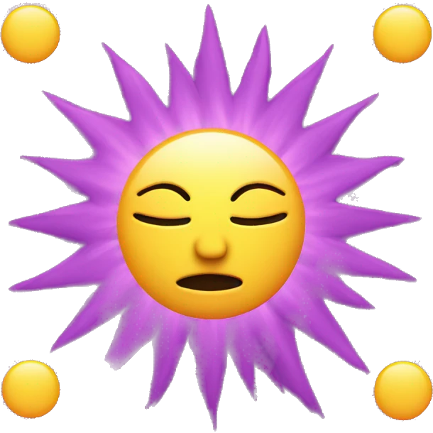purple sun emoji