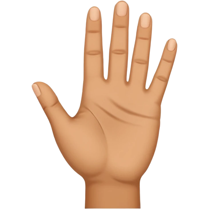 raised hand, from side emoji