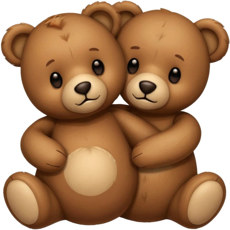 Teddy hugging another teddy emoji