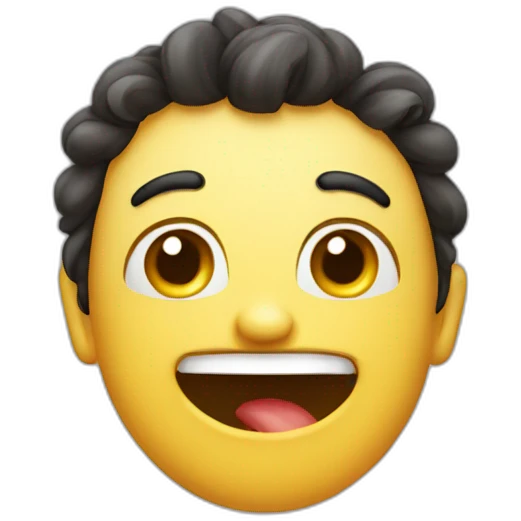 Like with funny face emoji