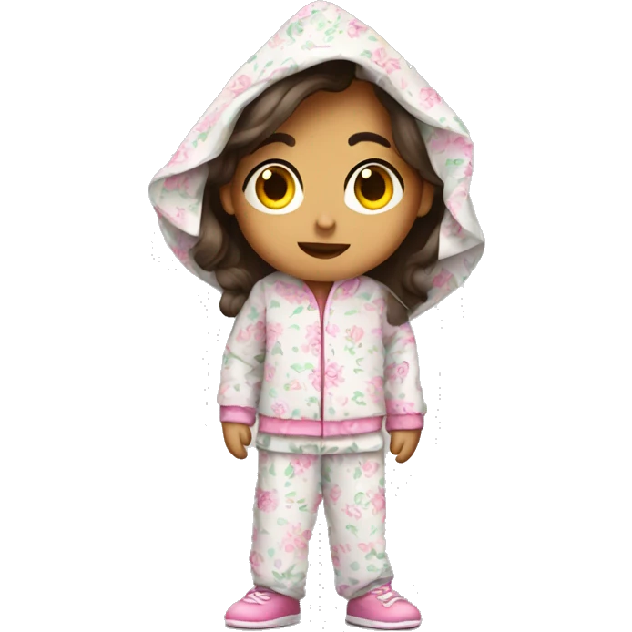 cute mexican teen with pajamas on emoji